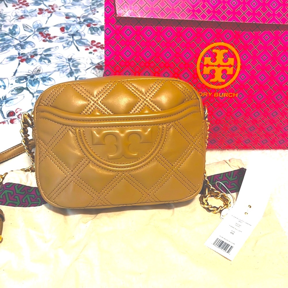 🫰NWT TORY BURCH Fleming Soft Camera Bag in Tiramisu